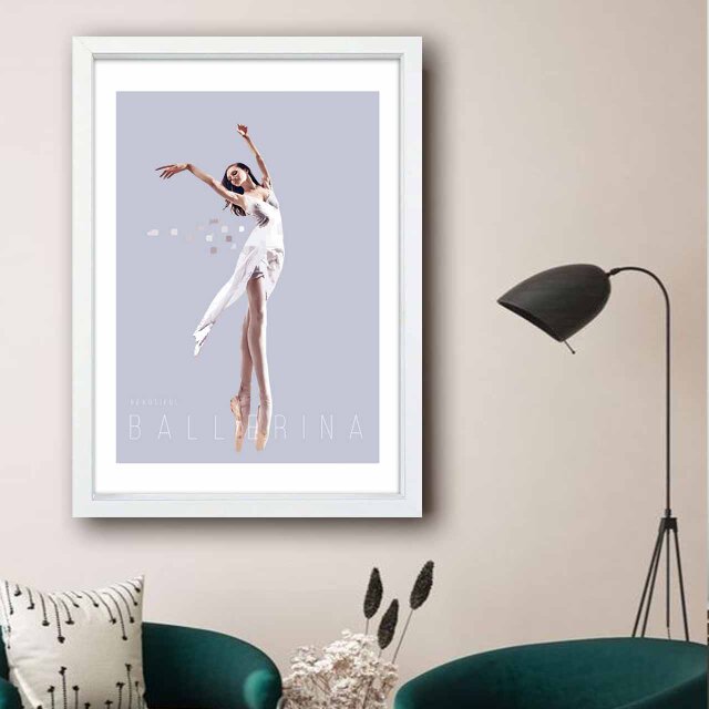 バレリーナ 送料無料 イラスト A4〜A0 ポスター アートポスター アート