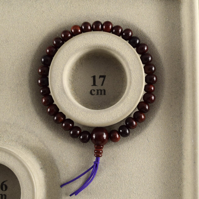 7mm 本紫檀 腕輪 ウッド 木玉 ブレスレット ギフト 贈り物 念珠 数珠