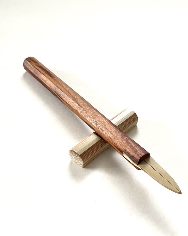 竹ペン　木軸は梅の木