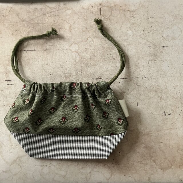 北欧模様の巾着袋。（kc-bb-060）