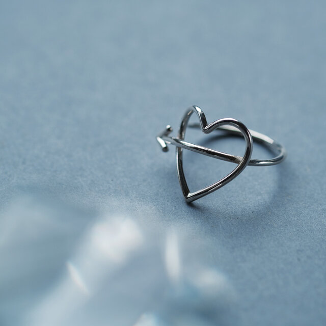 ハート ワイヤー リング シルバー925