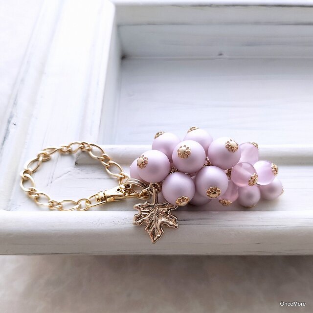 葡萄のバッグチャーム（ミニサイズ／LTパープルMIX）GLD