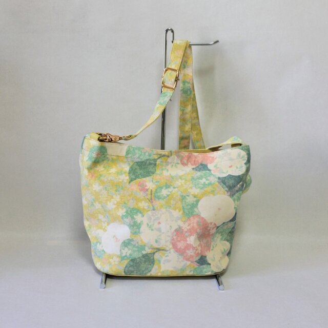 帯で作ったバケツ型ショルダーバッグ