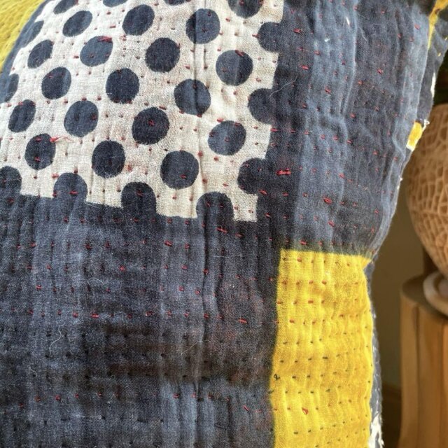 40×40 インドヴィンテージカンタキルト ラリーキルト クッションカバー