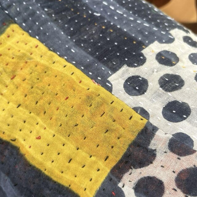 40×40 インドヴィンテージカンタキルト ラリーキルト クッションカバー