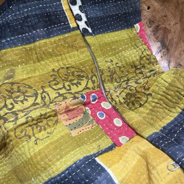 40×40 インドヴィンテージカンタキルト ラリーキルト クッションカバー