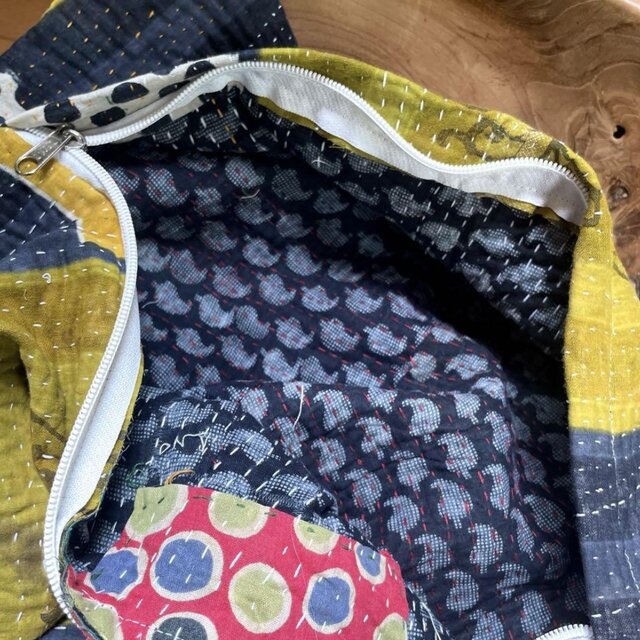 40×40 インドヴィンテージカンタキルト ラリーキルト クッションカバー