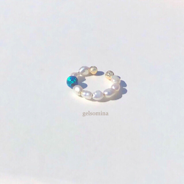 ★Unicorn & Pegasus | Pearl x KYOTO opal | 2way ★イヤーカフ 片耳