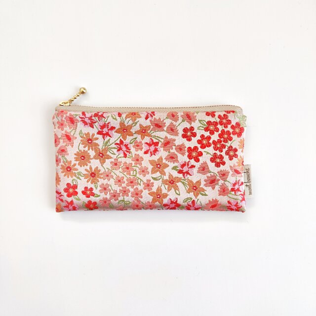 mont bouche  フランス生地・南仏花柄ポーチ（М）