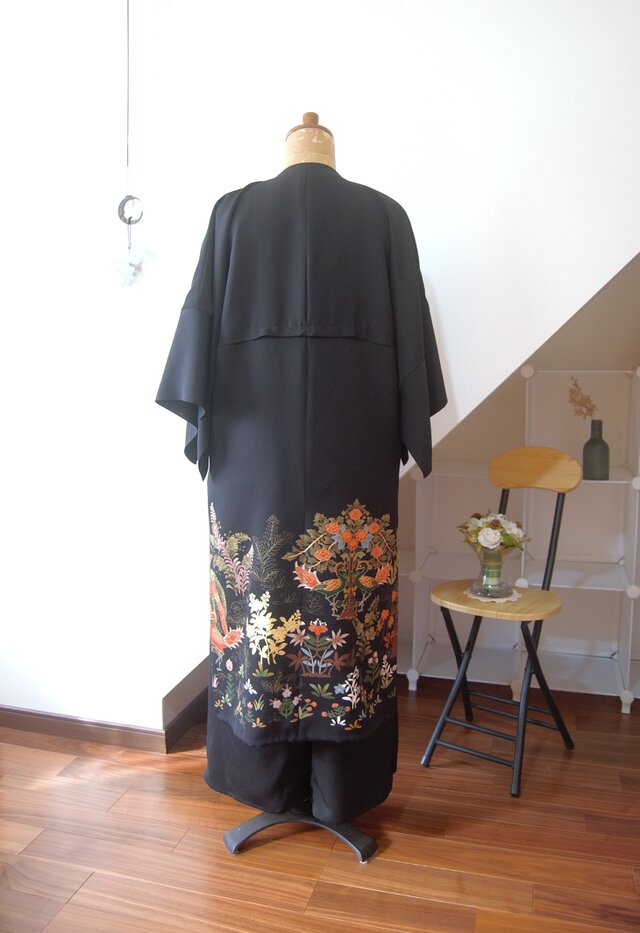 展示品 向かい鳥の留袖ドレス＊三点セット 着物リメイク | iichi 日々