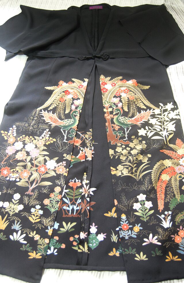 展示品 向かい鳥の留袖ドレス＊三点セット 着物リメイク | iichi 日々
