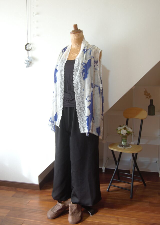 着物リメイク ペプラム セットアップ 黒留袖 大きいサイズ