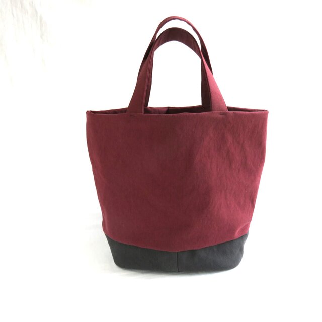 倉敷帆布のバケツバッグ　　　ボルドー