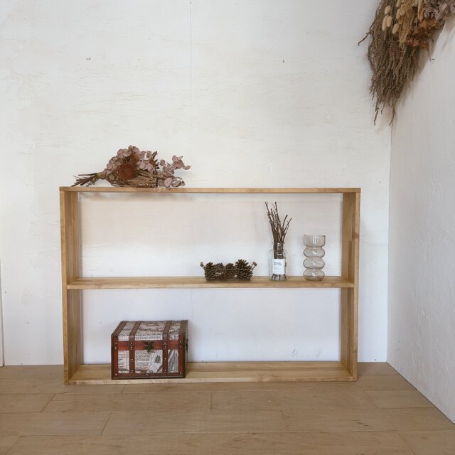 ha32. 木製 ナチュラル スリム設計 ３段 オープンシェルフ 省スペース 完成品お届け