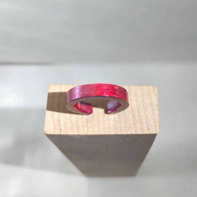 【緋銅】イヤーカフ3mm幅（槌目）片耳用