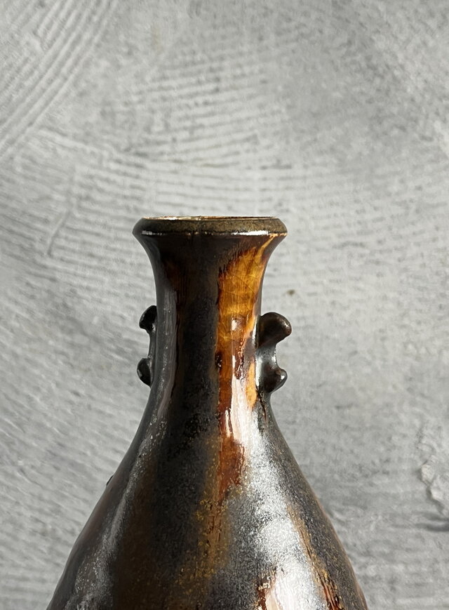 赤膚焼き（奈良県） 花入れ在銘有り yk278 | iichi 日々の暮らしを