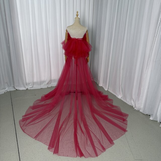 オーバードレス ビビッドピンク ビスチェタイプ カラードレス