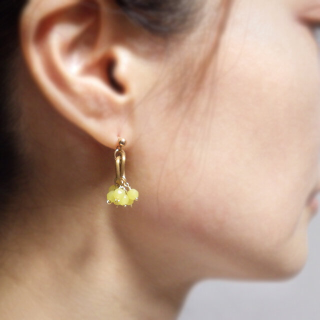 大粒淡水ドロップパールのピアス/イヤリング トロレアイトピアス　Ⅱ 14kgf 14kgf 日々の iichi | ピアス