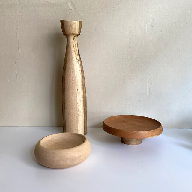 木のうつわ （チェリー×オーク高台） Φ14.2cm | iichi 日々の暮らしを