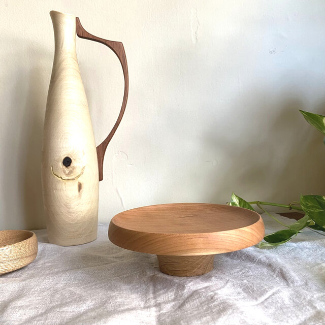 木のうつわ （チェリー×オーク高台） Φ14.2cm | iichi 日々の暮らしを