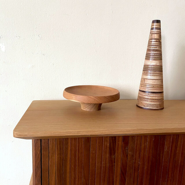 木のうつわ （チェリー×オーク高台） Φ14.2cm | iichi 日々の暮らしを