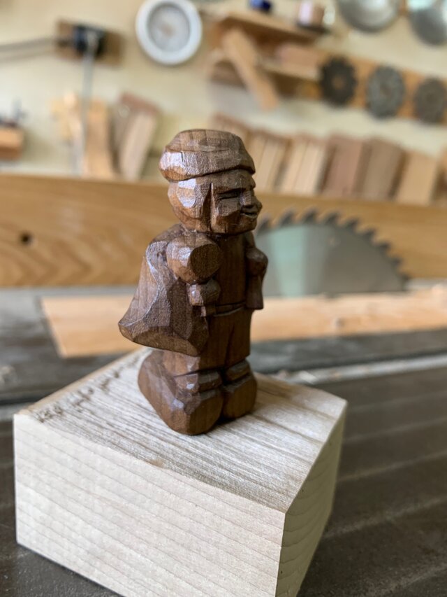 松*一様 木彫り大黒様　アンティーク名品 松*一様 木彫り大黒様 アンティーク名品