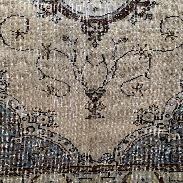 キャメル 大判 レア 230×138アンティーク柄 トルコヴィンテージ