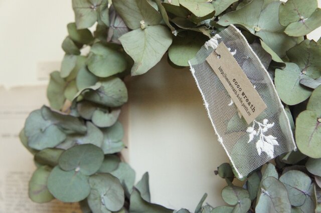 1.ユーカリ丸リース ユーカリリース（直径約45㎝） - ナチュラルリース森の木