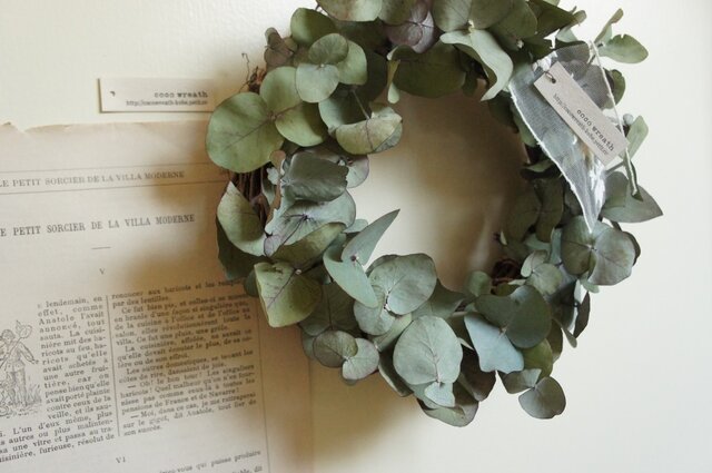1.ユーカリ丸リース 丸葉ユーカリのリース 27cm | iichi 日々の暮らしを心地よくする