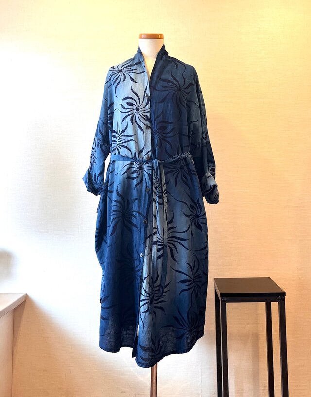 藍染ぼかし 2wayワンピース 浴衣リメイク | iichi 日々の暮らし