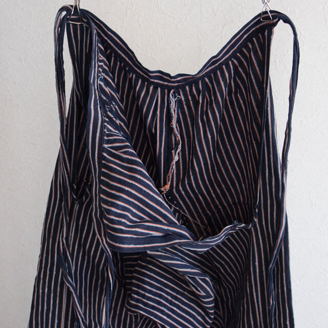 ジャパンヴィンテージ 昭和中期の縞木綿もんぺ 襤褸 リペア入り