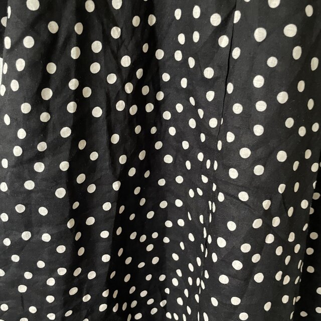 こすもすん様専用 バルーンワンピース 黒ピンドット ドット バルーン