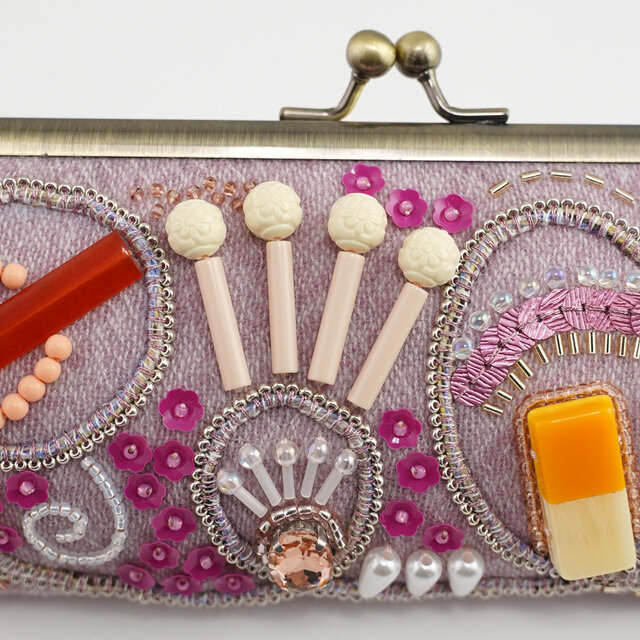 【山中です】三味線 本体 ケース付き　金色刺繍付き　アンティーク 山中です】三味線 本体 ケース付き 金色刺繍付き アンティーク