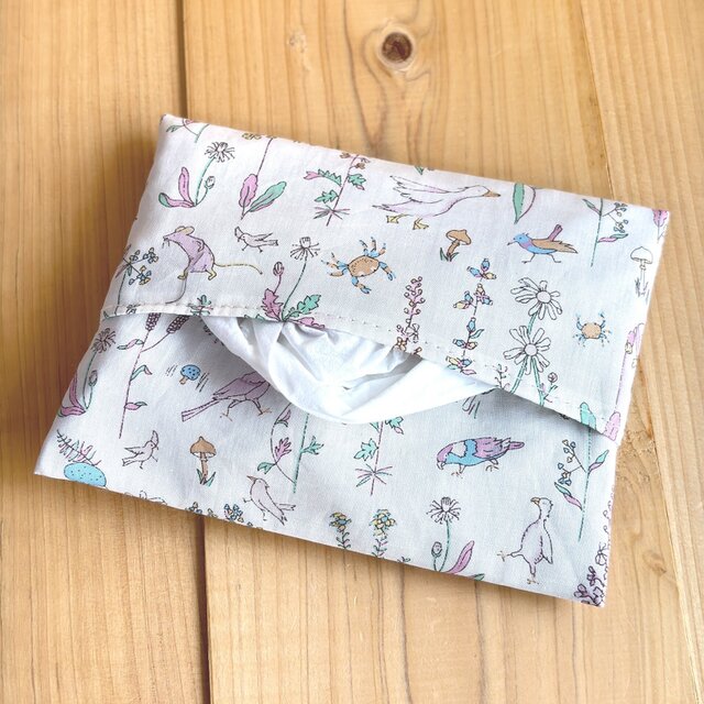 リバティ　リバーシブル仕立て　ポケットティッシュカバー＜Theo＞(セオ)