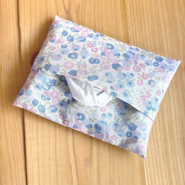 ✦現品限り✦ハンドメイド☆ポケットティッシュカバー リバティ リバーシブル仕立て ポケットティッシュカバー＜Wiltshire