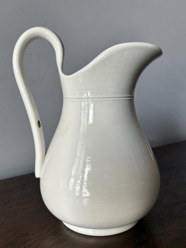 サルグミンヌsarreguemines 美しい白いピシェ Sarreguemines 白 ピシェ アンティーク 0501225 | jinen_antique