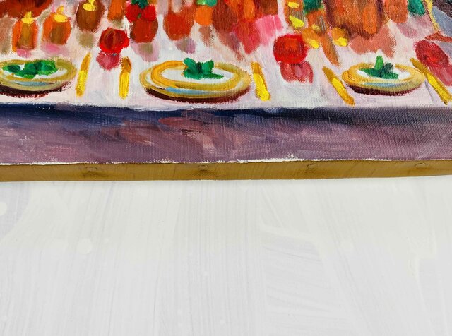38×46㎝「西洋式テーブルA」F8・原画・油彩 38×46㎝「西洋式テーブルA」F8・原画・油彩 | iichi 日々の