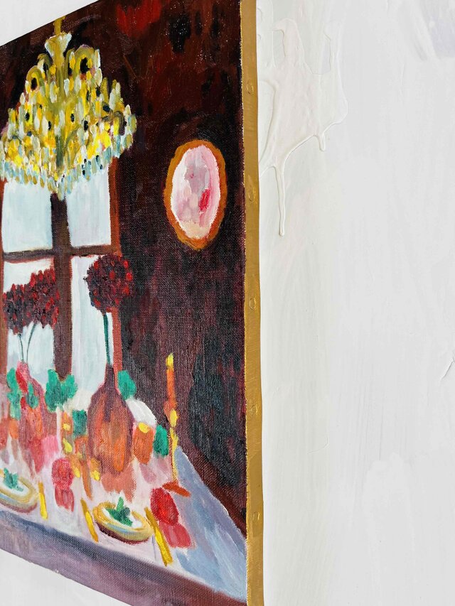 38×46㎝「西洋式テーブルA」F8・原画・油彩 38×46㎝「西洋式テーブルA」F8・原画・油彩 | iichi 日々の