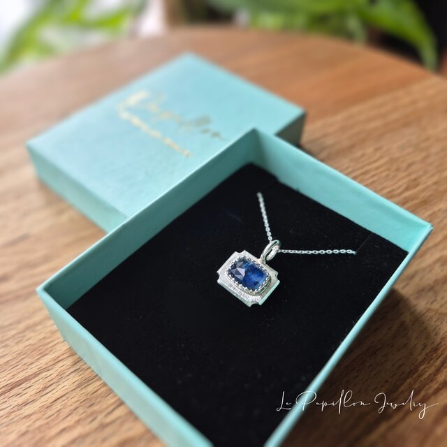 ブルーカイヤナイト43.0センチ.プラス18.0センチビーズネックレス！