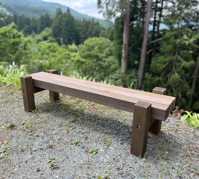 BURTON ベンチ 木製 非売品 山崎産業株式会社｜ベンチYB-77L-WN（背付肘付）