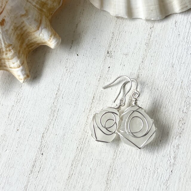 徳島シーグラス・スターリングシルバー》いつまでも色褪せない