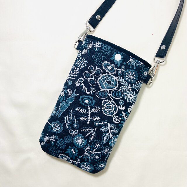 z372○スマホショルダー（ミナペルホネン刺繍生地使用 | iichi 日々の