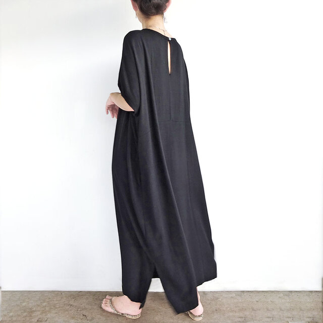 ＊タグ付き未使用【OBLI オブリ】ドルマンスリーブブラックワンピース 0 ドルマンスリーブブラックワンピース | DRESS | OBLI