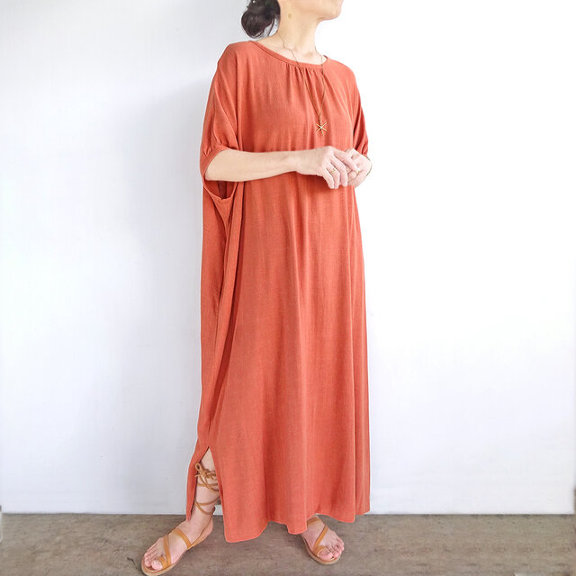 SACRA ドルマンスリーブ　リネンワンピース新品タグ付　39600円 50%OFF! リネンドルマンスリーブワンピース ELLIFE ONLINE SHOP