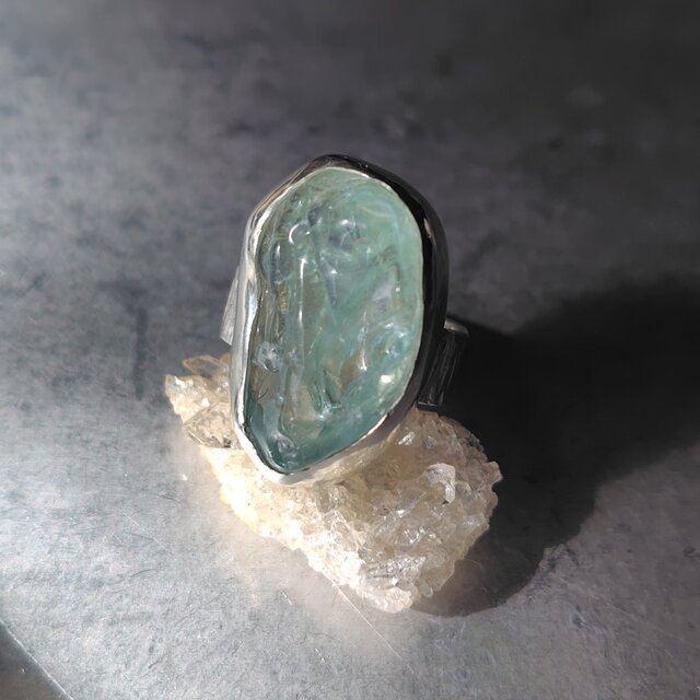 アクアマリンシルバーリング#13.5 | iichi 日々の暮らしを
