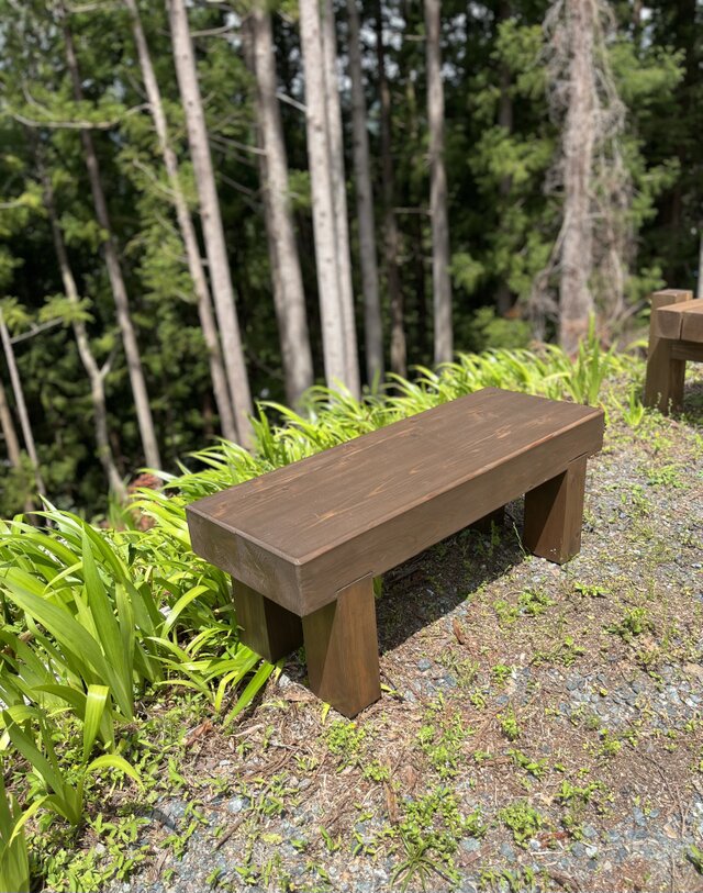 幅170cmフラワーガーデンどっしりベンチ☆防腐処理 ◎横幅125cmフラワーガーデンどっしりベンチ☆防腐処理