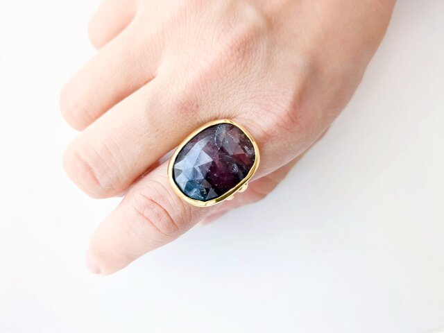 ビンテージ リング 希少 天然 バイオレットスターサファイア SV925 日本製 ビンテージ リング 希少 天然 バイオレットスターサファイア SV925 日本製