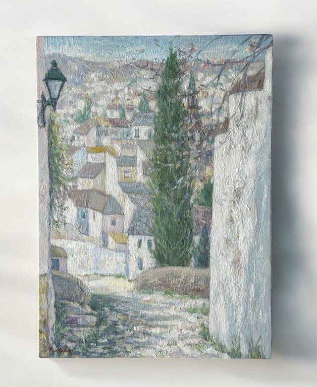 春の早朝(油絵F4号、スペイン、グラナダ 、原画） | iichi 日々の