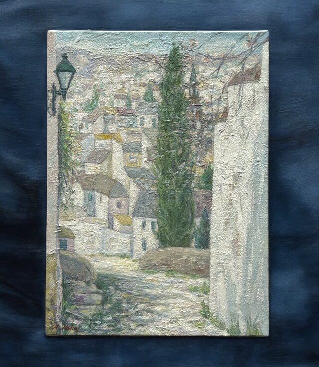 春の早朝(油絵F4号、スペイン、グラナダ 、原画） | iichi 日々の