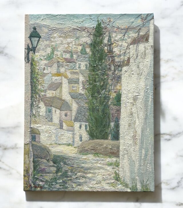 春の早朝(油絵F4号、スペイン、グラナダ 、原画） | iichi 日々の